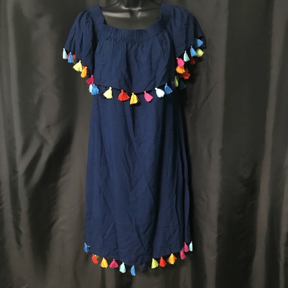 Navy Tassel‎ Dress